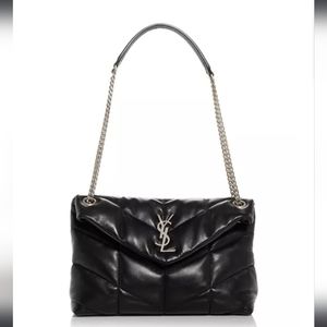 Saint Laurent Puffer Small Quilted Crossbody Black/Silver